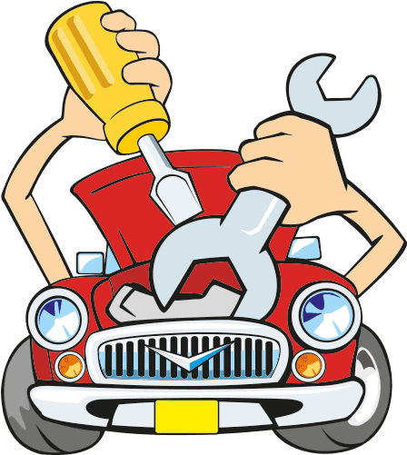 Engine Clipart Vehicle Maintenance - Fix Car Cartoon Png - Transparent PNG Free Download | PNGio