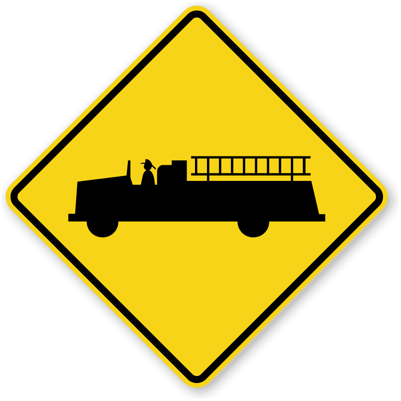 Emergency Vehicle Sign - Emergency Vehicle Warning Signs - Transparent PNG Free Download | PNGio