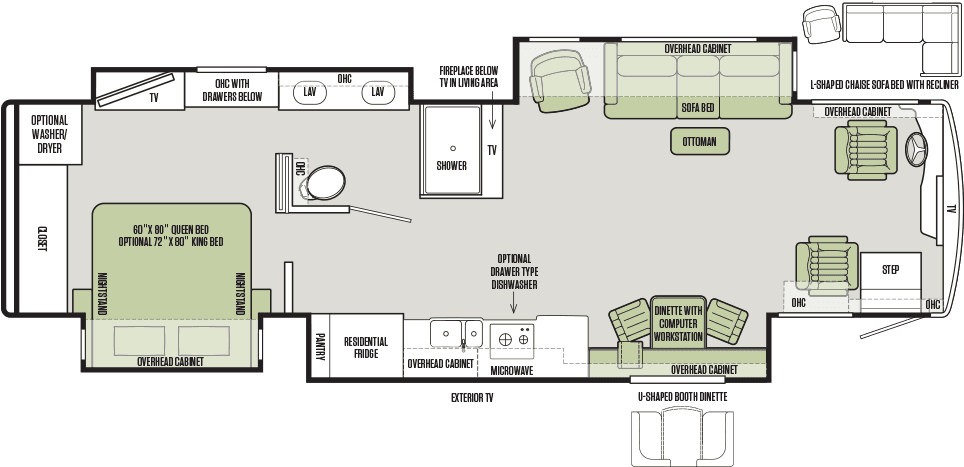 Floor Plan 37ap - Recreational Vehicle - Transparent PNG Free Download | PNGio
