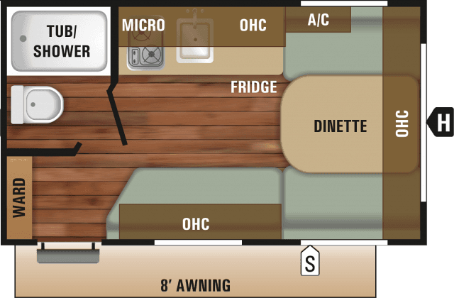 2018 Starcraft 14rb Autumn Ridge Outfitter Travel Trailer - Recreational Vehicle - Transparent PNG Free Download | PNGio