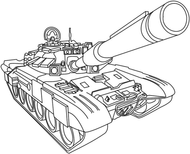 Military Vehicles Steel Tanks Military Vehicles Coloring - Tank Drawing - Transparent PNG Free Download | PNGio