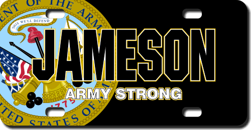 Us Army Seal / Black Background License Plate For Bikes, - United States Army - Transparent PNG Free Download | PNGio