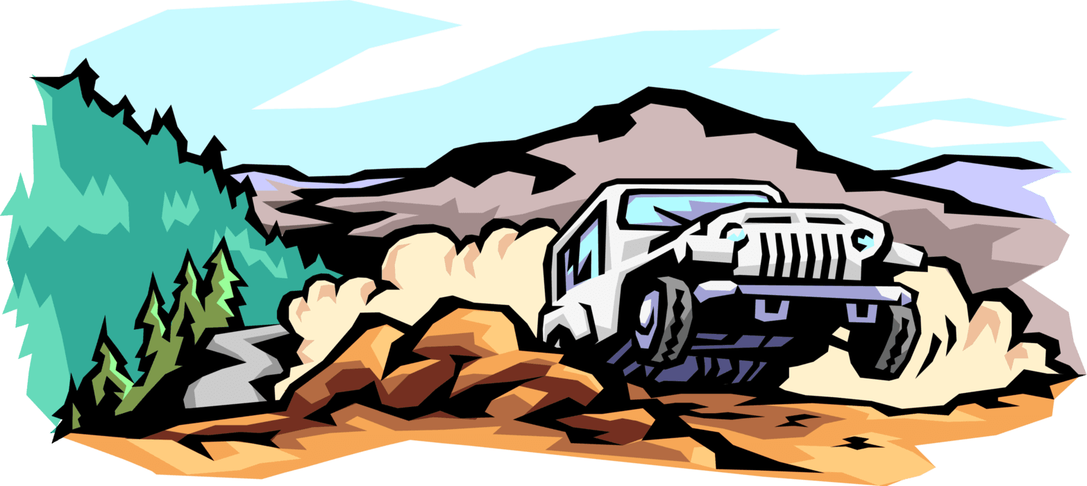 Vector Illustration Of Jeep Sports Utility Off-road - Vector Graphics - Transparent PNG Free Download | PNGio