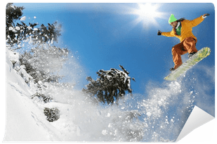 Snowboarder Jumping Against Blue Sky Wall Mural • Pixers® - Phoenix Technologies All In One Computer Corellia 9 - Transparent PNG Free Download | PNGio