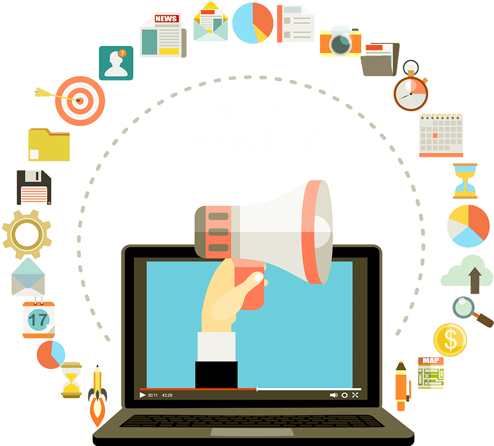 Online Marketing Clipart Digital Technology - Dijital Pazarlama - Transparent PNG Free Download | PNGio