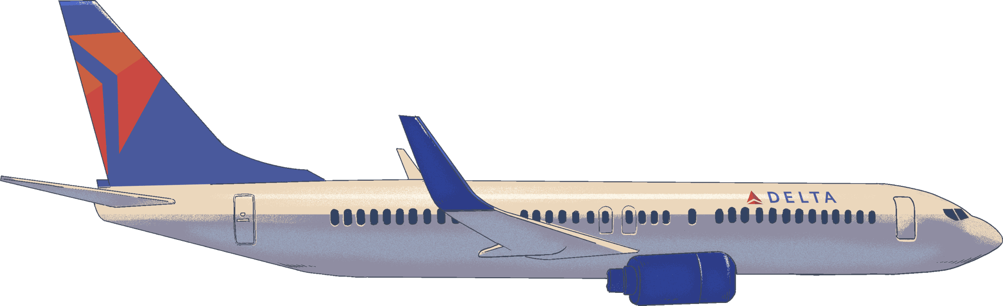 Exist And Proactively Alter Their Flight Path, Altitude - Delta Airlines Airplane Clipart - Transparent PNG Free Download | PNGio