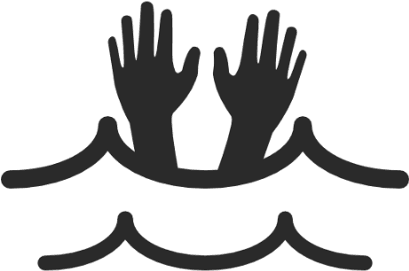 Your Brilliant Marketing, Sales And Technology Teams - Warning No Lifeguard On Duty Print Hands Swimming Picture - Transparent PNG Free Download | PNGio