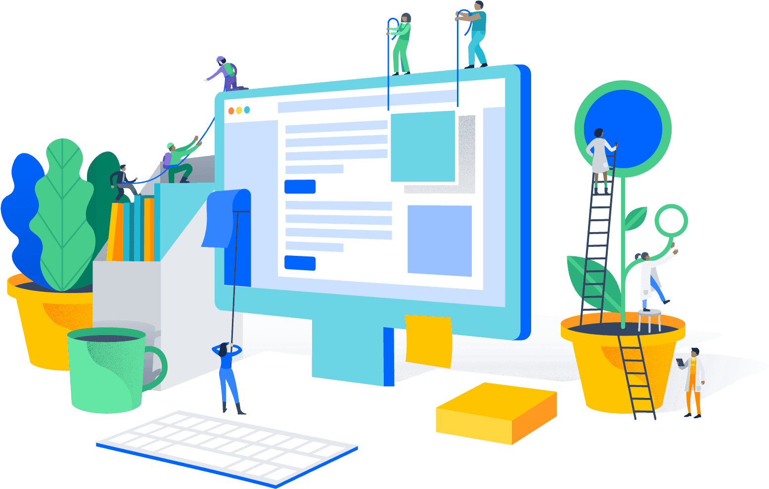 They Supply On-line Businesses, Technology Consultants, - Landing Page Illustrations - Transparent PNG Free Download | PNGio