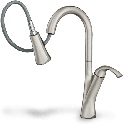 And Standard Faucet Functionality In One Unit - Moen 9124 Notch Pullout Spray High Arc Kitchen Faucet - Transparent PNG Free Download | PNGio