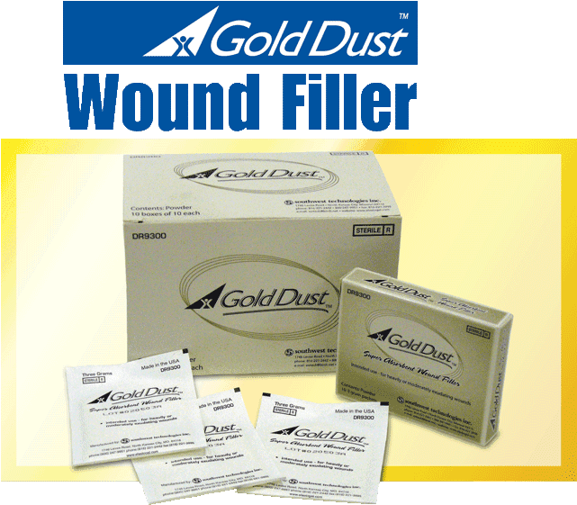 Gold Dust™ Wound Filler By Southwest Technologies - Southwest Technologies Gold Dust Super Absorbent Wound - Transparent PNG Free Download | PNGio