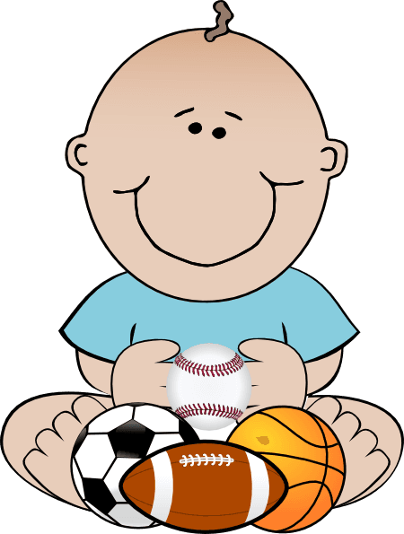 Baby Boy Sports Clipart - Baby Football Player Clipart - Transparent PNG Free Download | PNGio
