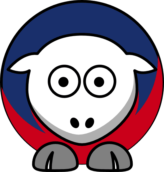 Sheep 4 Toned New York Giants Team Colors Clip Art - College Football - Transparent PNG Free Download | PNGio