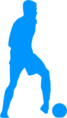 Football Player Blue Silhouette Clip Art Public Domain - Football Player In Vector Png - Transparent PNG Free Download | PNGio