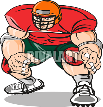 Football Clipart Defence - Football Lineman Art - Transparent PNG Free Download | PNGio