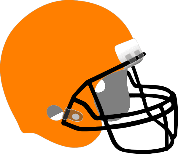 Football Helmet Clip Art At Clker - Orange And Blue Football Helmet - Transparent PNG Free Download | PNGio