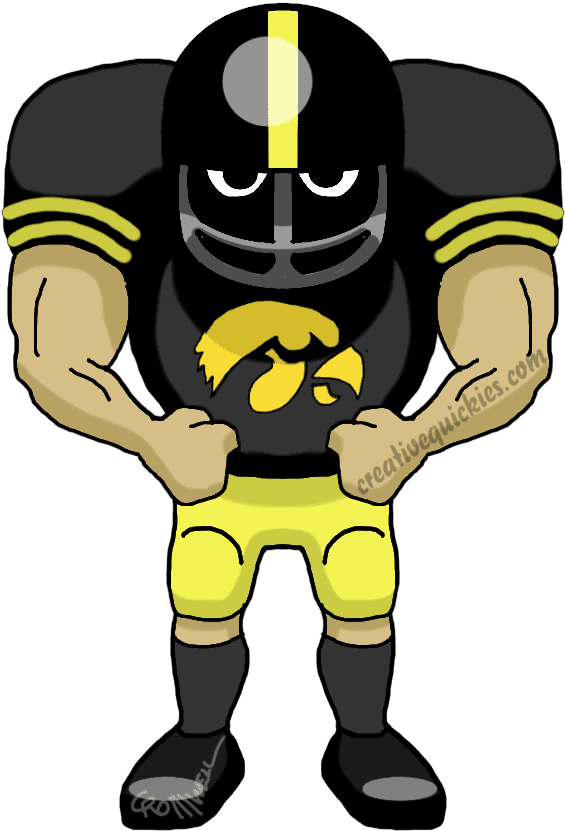 Iowa Hawkeye Mascot Clipart - Steelers Football Jersey Cartoon - Transparent PNG Free Download | PNGio