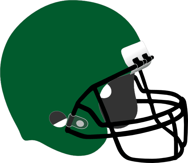 Green Football Helmet Clip Art At Clker - Football With Helmet Drawing - Transparent PNG Free Download | PNGio