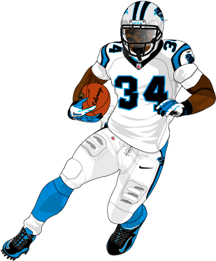 Flower Vase Clipart Black And White - Draw A Nfl Football Player - Transparent PNG Free Download | PNGio