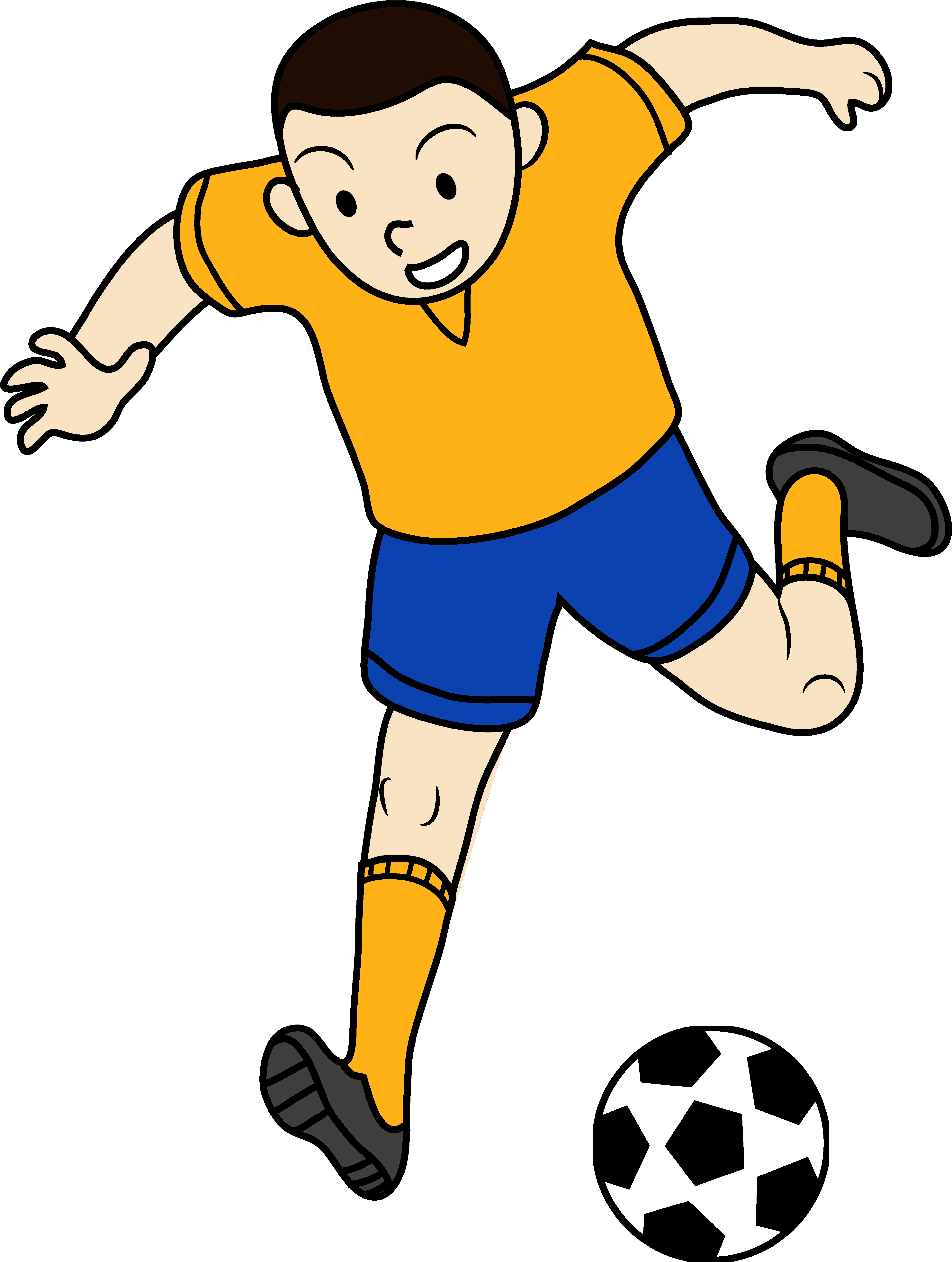 Kid - Football - Player - Clipart - Clip Art Playing Football - Transparent PNG Free Download | PNGio
