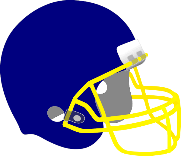 Football Helmet Blue And Yellow Clip Art At Clker - Blue And Gold Football Helmet - Transparent PNG Free Download | PNGio