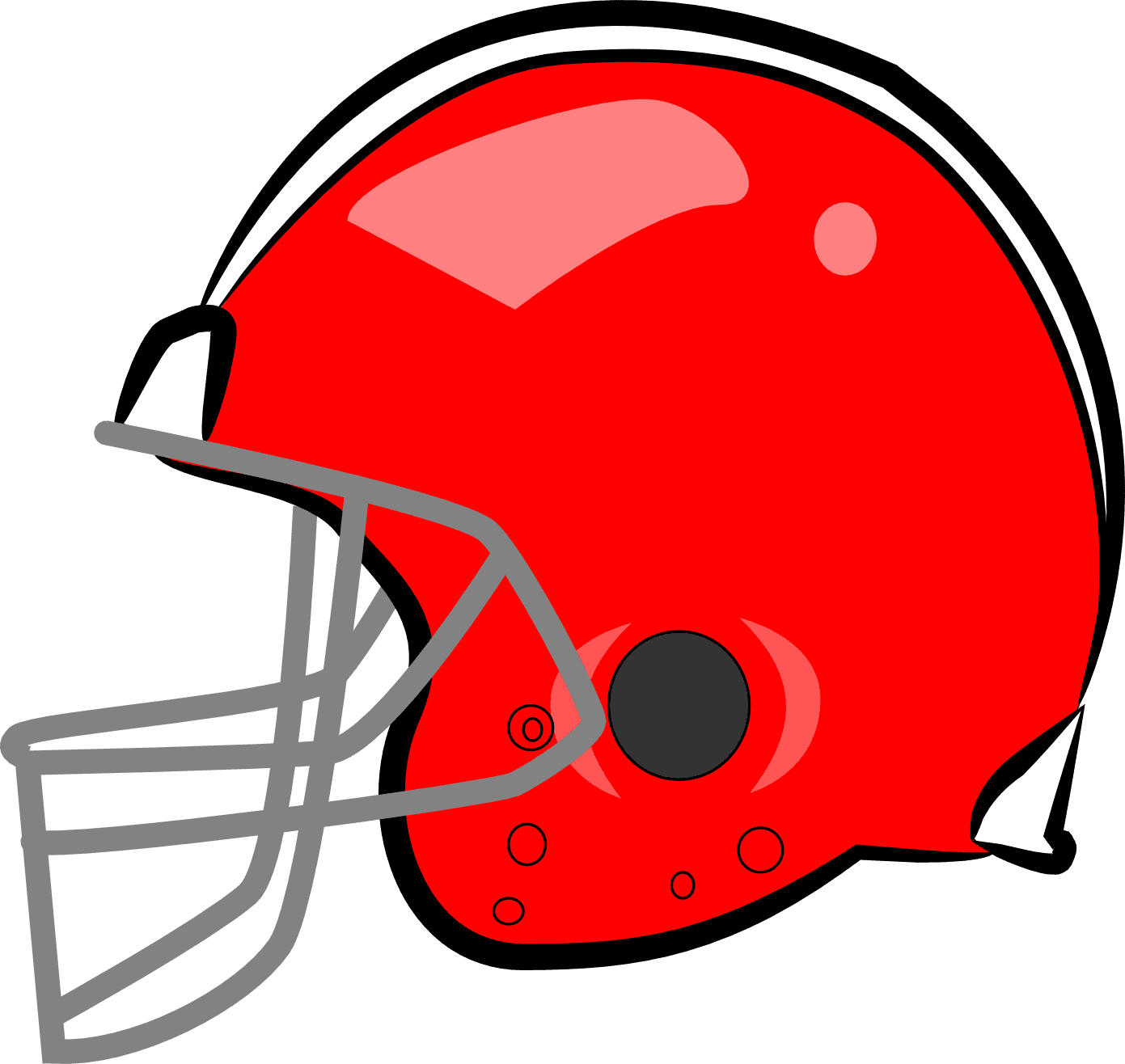 Nfl Football Clip Art Black And White - Red Football Helmet Clipart - Transparent PNG Free Download | PNGio