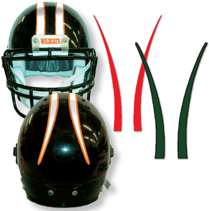 Rev01 Revolution-style Flared Stripes - Football Helmet - Transparent PNG Free Download | PNGio