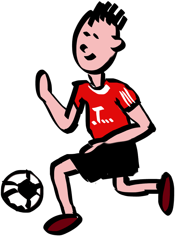 Cartoon Girl Playing Soccer 14, - Football Player Cartoon Png - Transparent PNG Free Download | PNGio