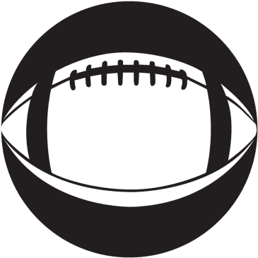 American Football Monochrome Glass Gobo - Football With Bow Svg - Transparent PNG Free Download | PNGio