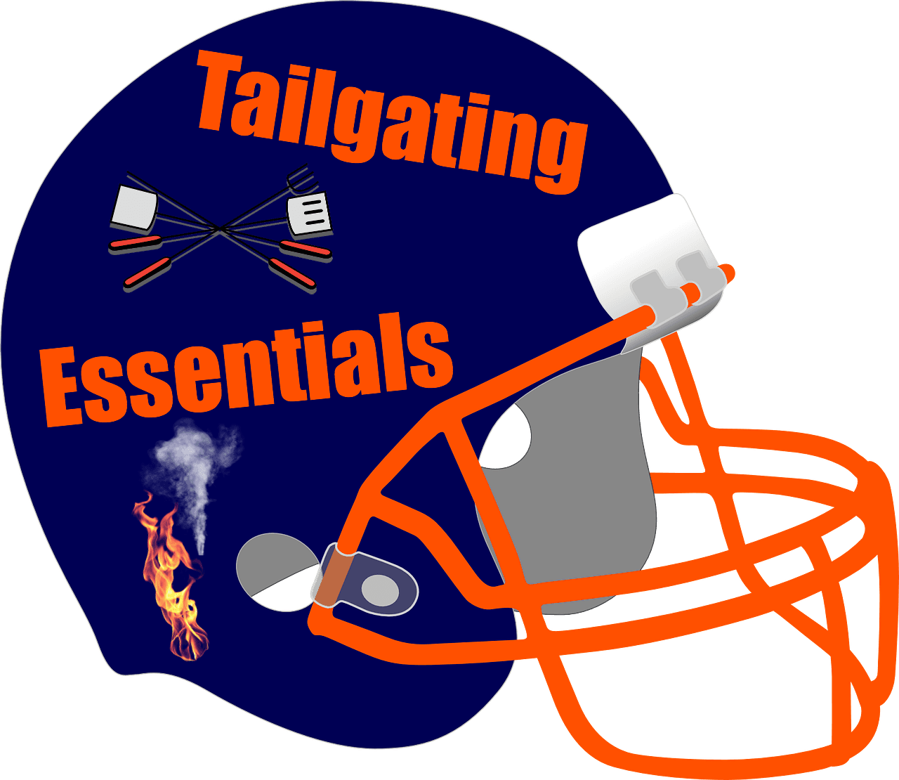 Tailgating Essentials - Football With Helmet Drawing - Transparent PNG Free Download | PNGio