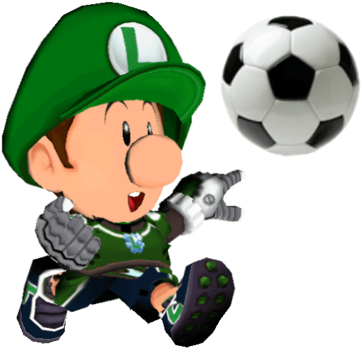 Baby Luigi Strikers Charged By Babyluigionfire - Equipments Used In Football - Transparent PNG Free Download | PNGio