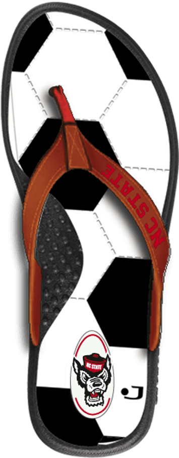 Nc State Wolfpack Soccer Flip Flops - Football - Transparent PNG Free Download | PNGio