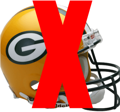 No Packers No - Green Bay Football Helmet - Transparent PNG Free Download | PNGio