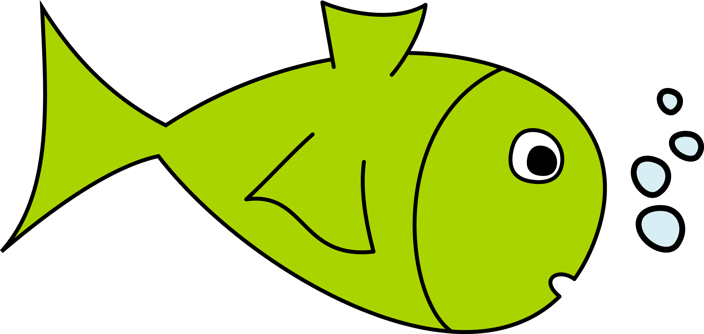 Simple Cartoon Fish - Transparent PNG Free Download | PNGio