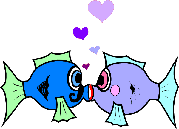 Kissing Fish Clip Art - Fish Kiss Cartoon - Transparent PNG Free Download | PNGio