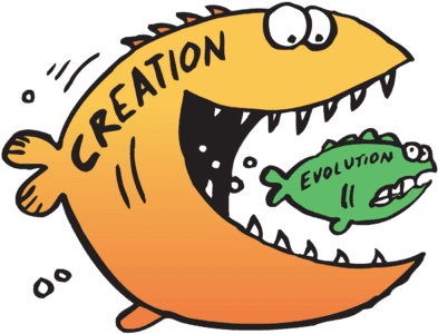 Creation Clip Art - Creation Vs Evolution Fish - Transparent PNG Free Download | PNGio