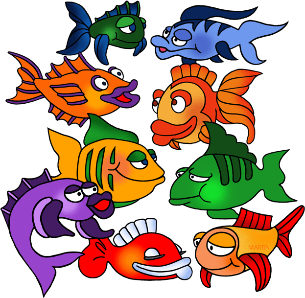 School Of Fish - Phillip Martin Clipart Fish - Transparent PNG Free Download | PNGio