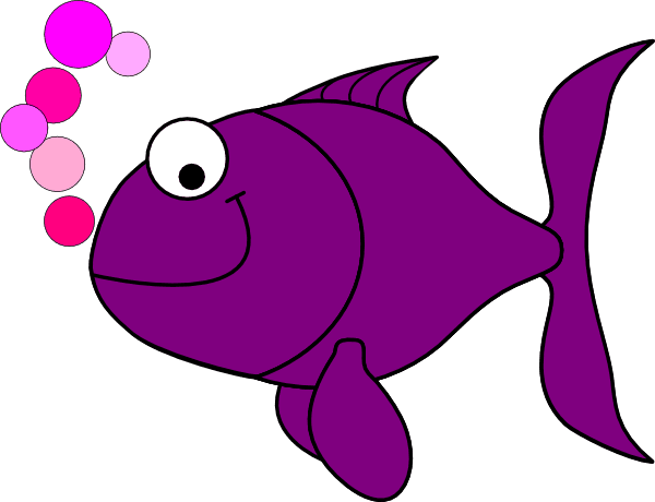 Purple Smiling Goldfish Clip Art At Clker - Red Fish Clip Art - Transparent PNG Free Download | PNGio