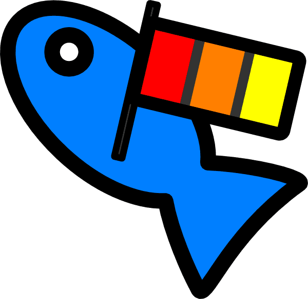 Fish Carrying Flag Svg Clip Arts 600 X 584 Px - Fish - Transparent PNG Free Download | PNGio