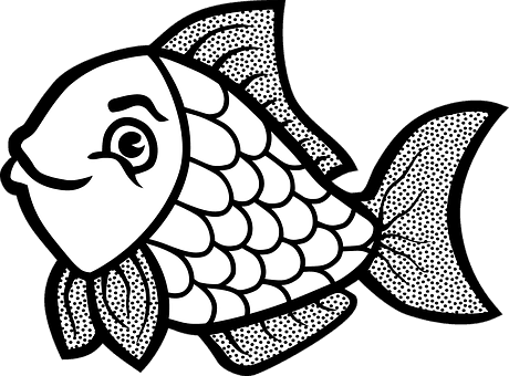 Fish Animal Water Fish Fish Fish Fish Fish - Line Art Of Fish - Transparent PNG Free Download | PNGio