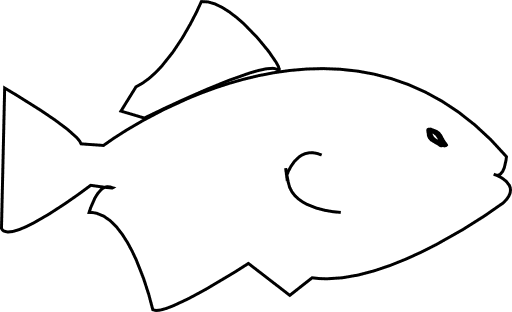Fish Cliparts - Clipart Library - Fish Template - Transparent PNG Free Download | PNGio