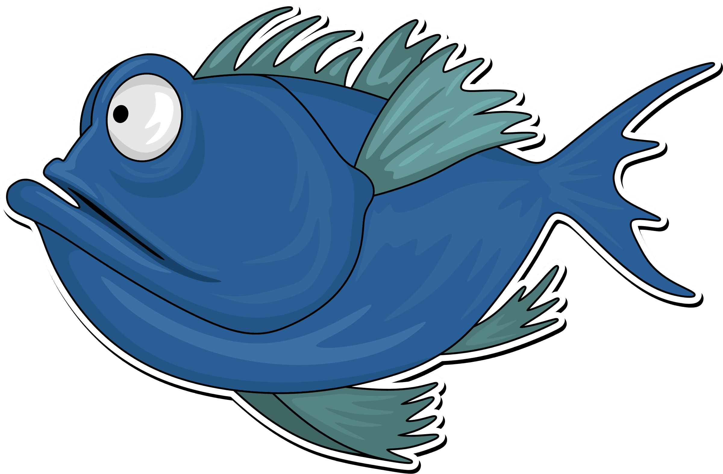 Big Image - Clipart Cartoon Fish - Transparent PNG Free Download | PNGio