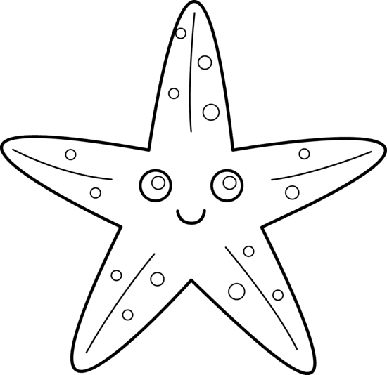 Outline Images Of Star Fish - Transparent PNG Free Download | PNGio