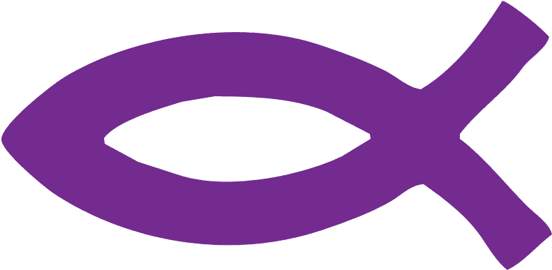 Jesus Fish Body Stickers Tanning Supplies Unlimited - Purple Christian Fish Symbol - Transparent PNG Free Download | PNGio