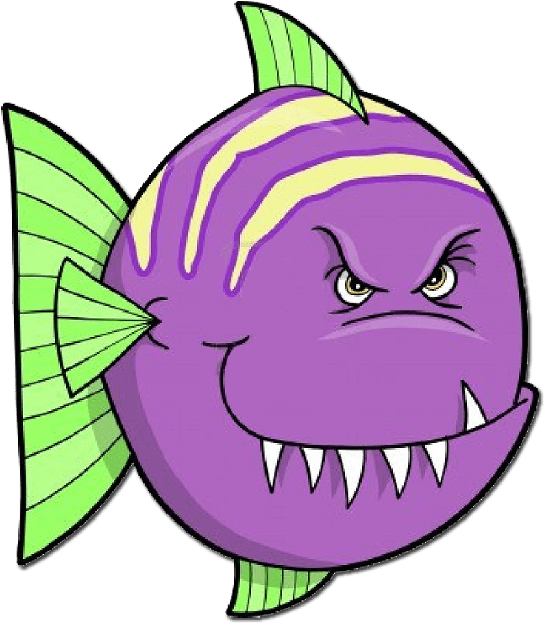 Fish, Drawing - Big Bad Fish Cartoon - Transparent PNG Free Download | PNGio