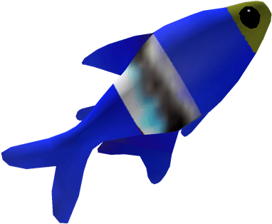 Super Mario 64 Blue Fish Of Bubbles 'fixed' - Mario 64 Blue Fish - Transparent PNG Free Download | PNGio