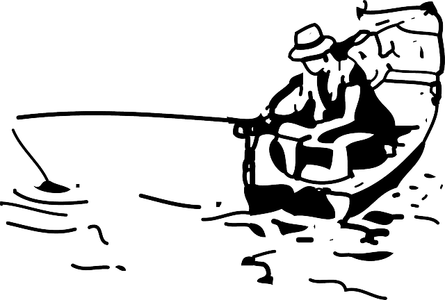 Silhouette Animals, Outline, Drawing, Sketch, Man, - Fishing Black And White - Transparent PNG Free Download | PNGio