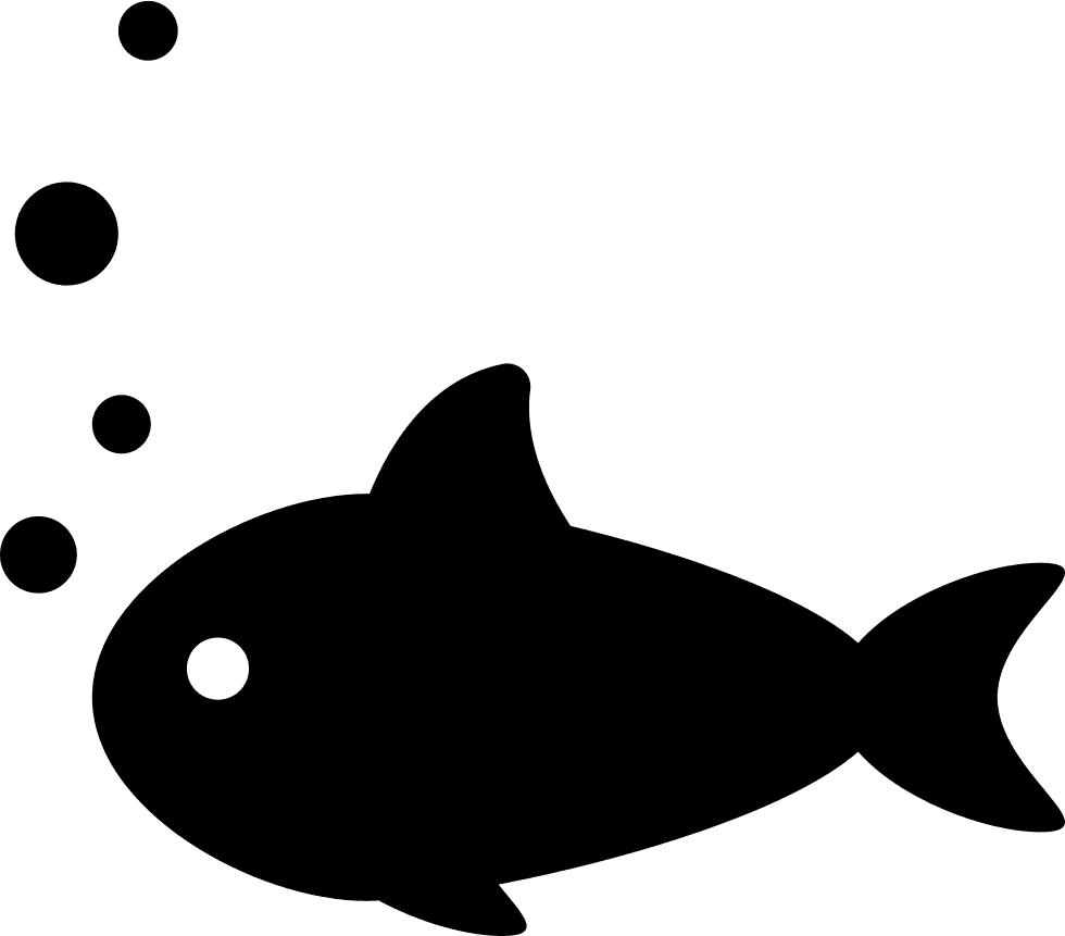 Fish With Four Bubbles Comments - Fish With Bubbles Silhouette - Transparent PNG Free Download | PNGio