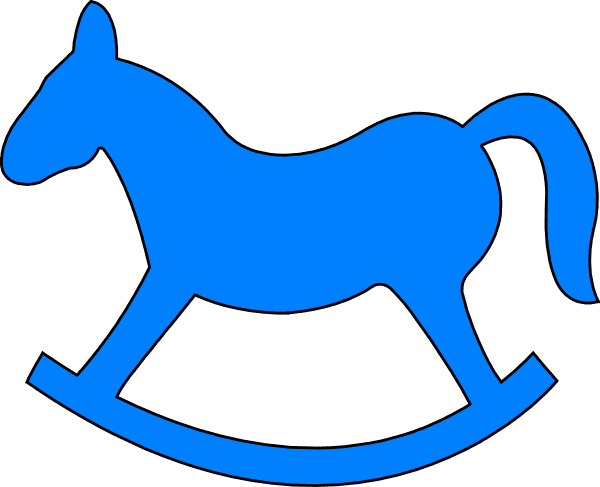 Blue Rocking Horse Clip Art - Rocking Horse Clip Art - Transparent PNG Free Download | PNGio