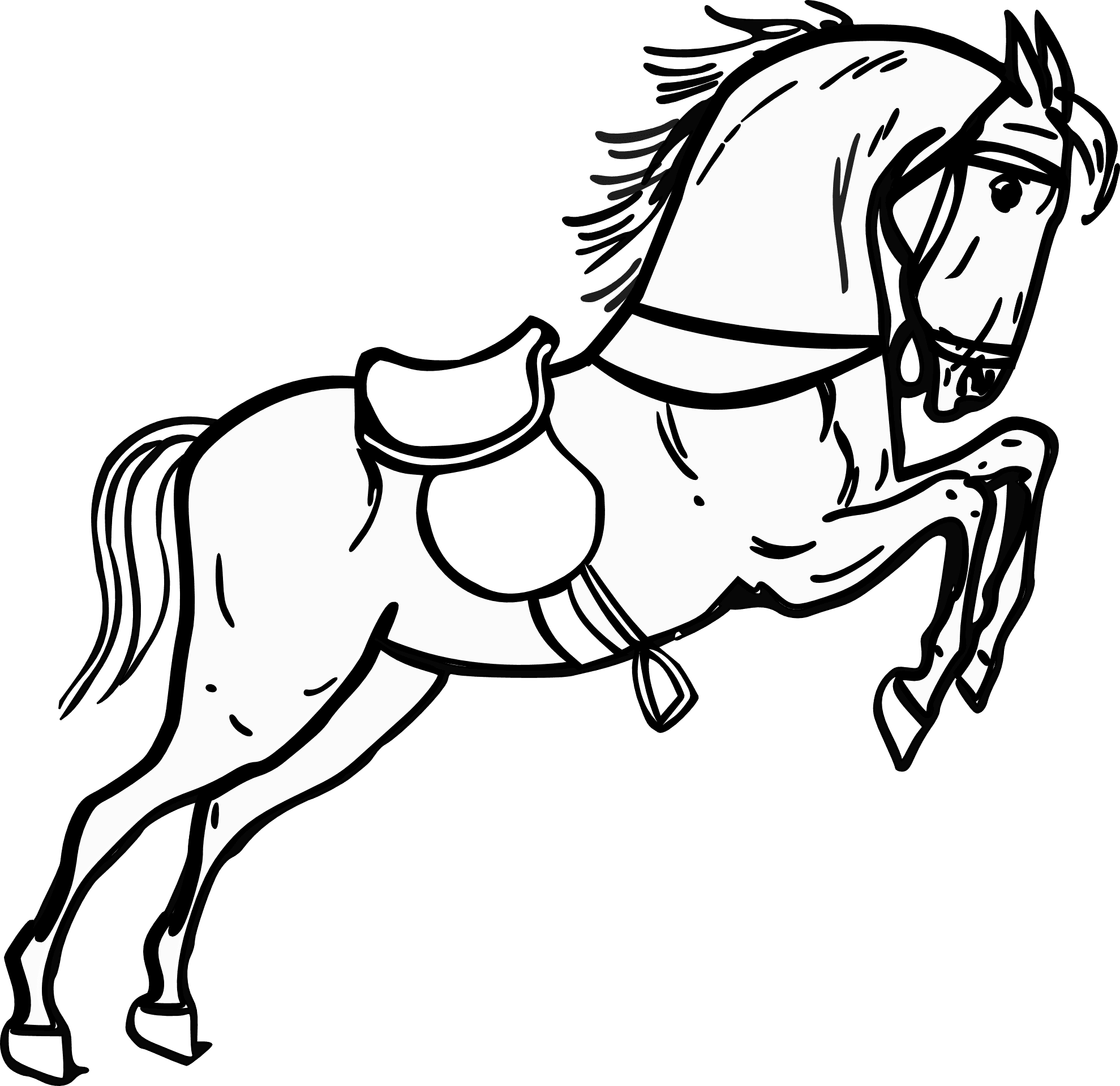 Horse Clip Art Black And White - Horse Black & White - Transparent PNG Free Download | PNGio