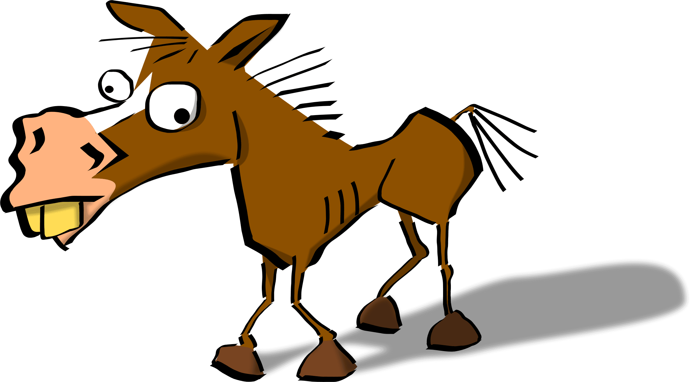 Clipart Crazy Horse Colored - Funny Horse Clip Art - Transparent PNG Free Download | PNGio